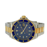 Rolex Two-Tone Blue Submariner 16613 (Box and Papers)