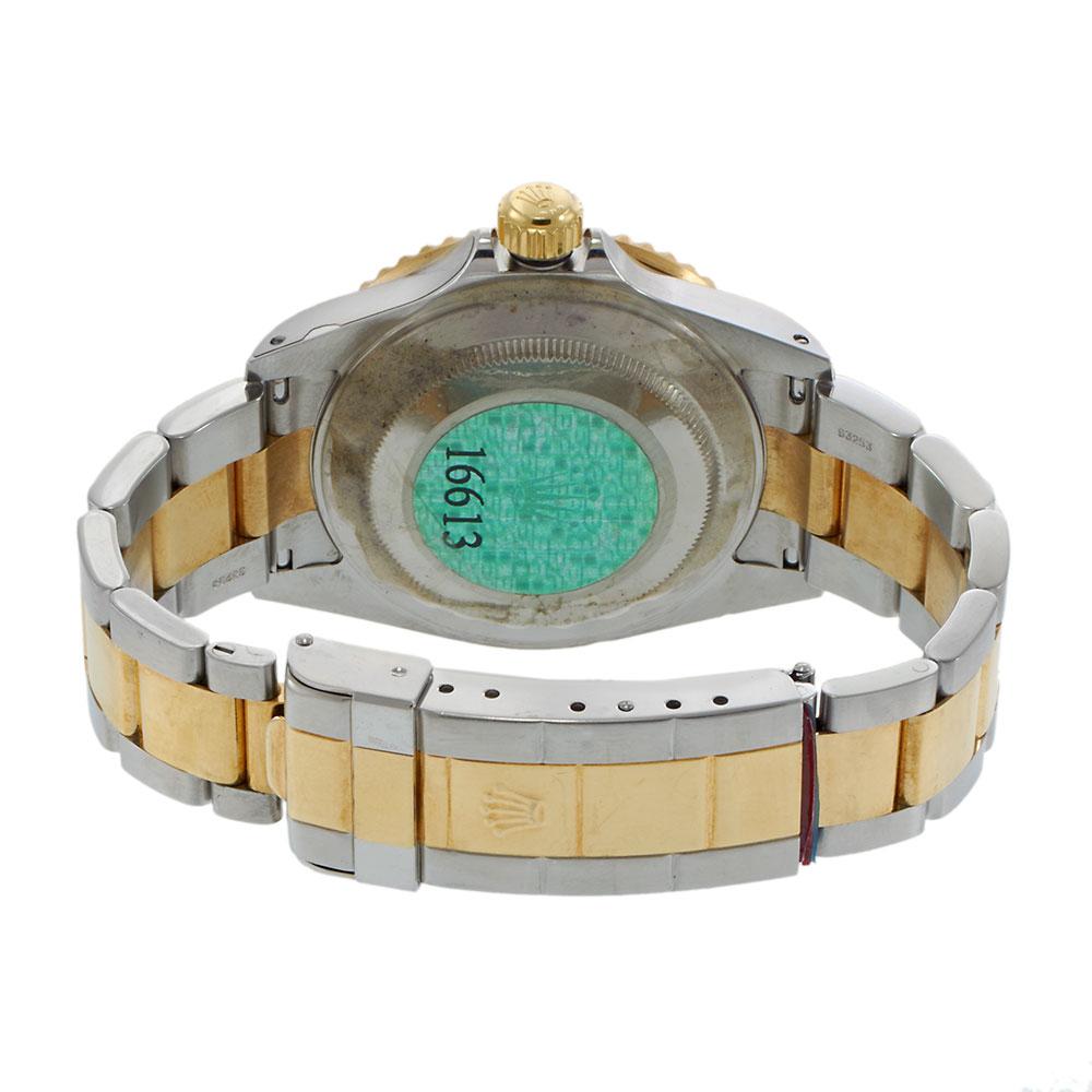 Rolex Two-Tone Blue Submariner 16613 (Box and Papers)