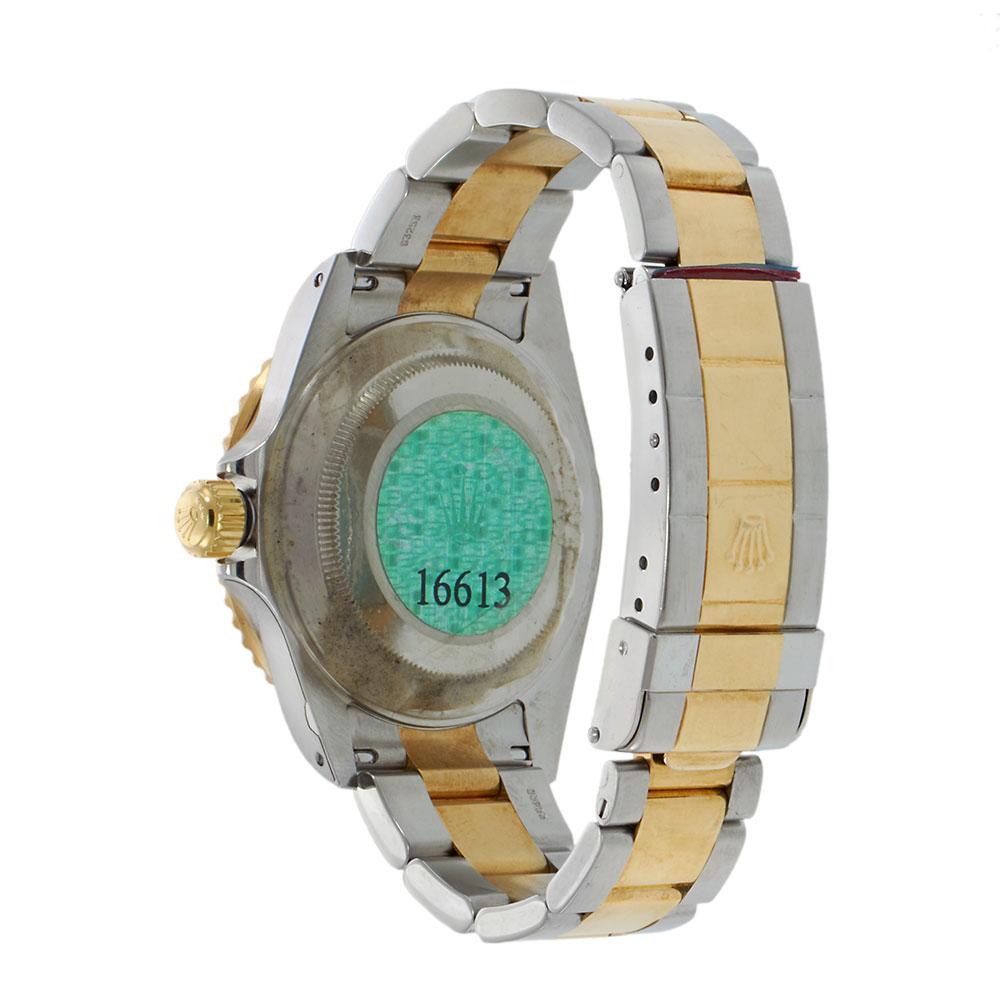 Rolex Two-Tone Blue Submariner 16613 (Box and Papers)