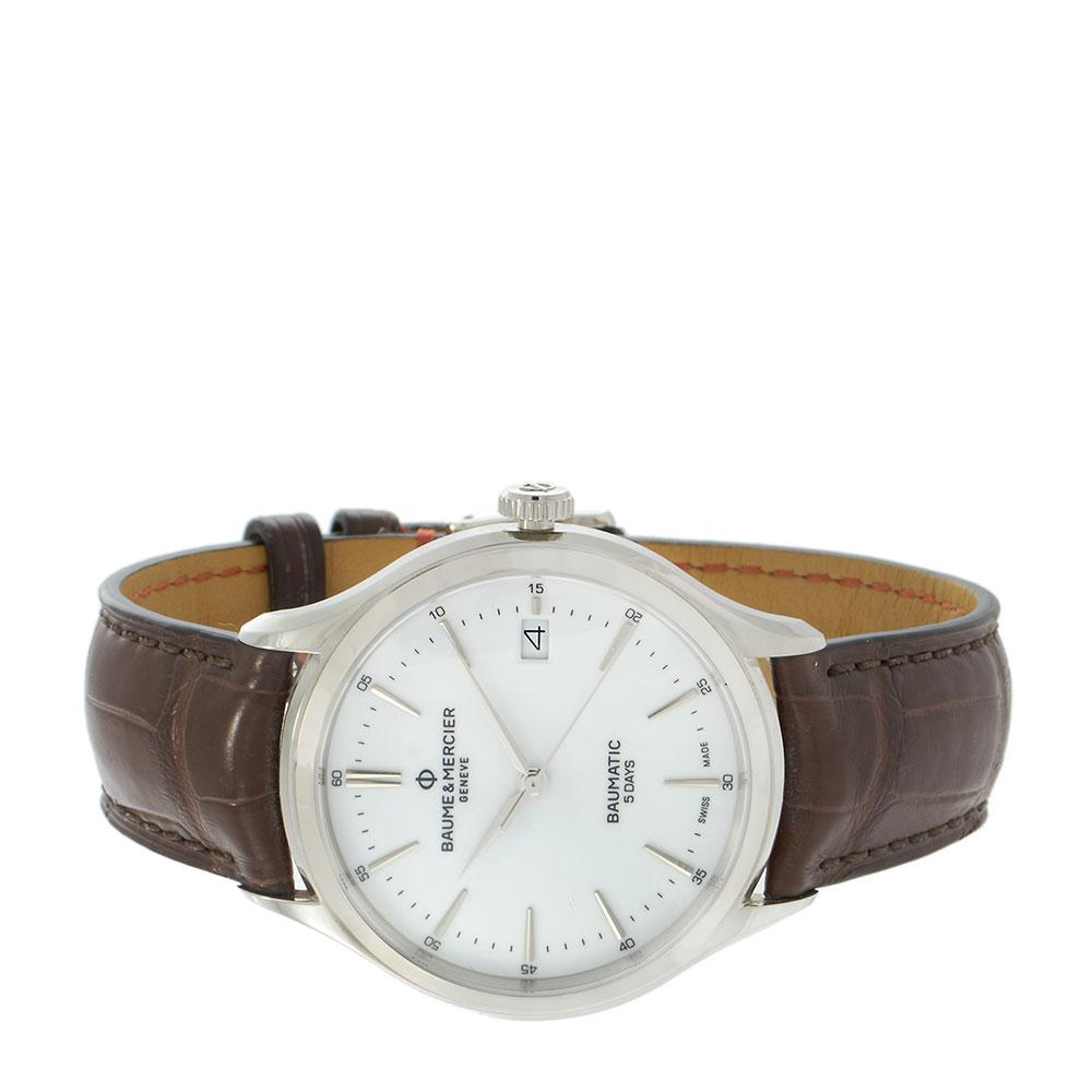 Baume & Mercier Clifton Automatic White Dial Steel Men's Watch