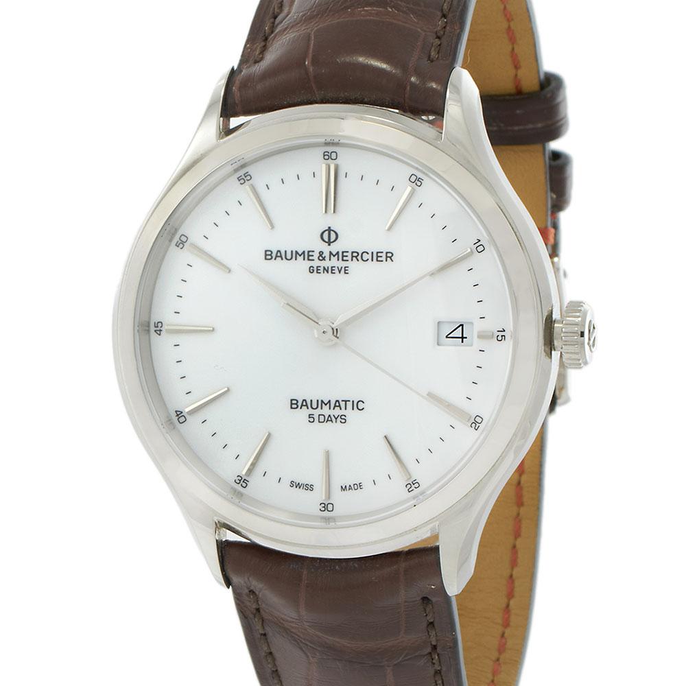 Baume & Mercier Clifton Automatic White Dial Steel Men's Watch
