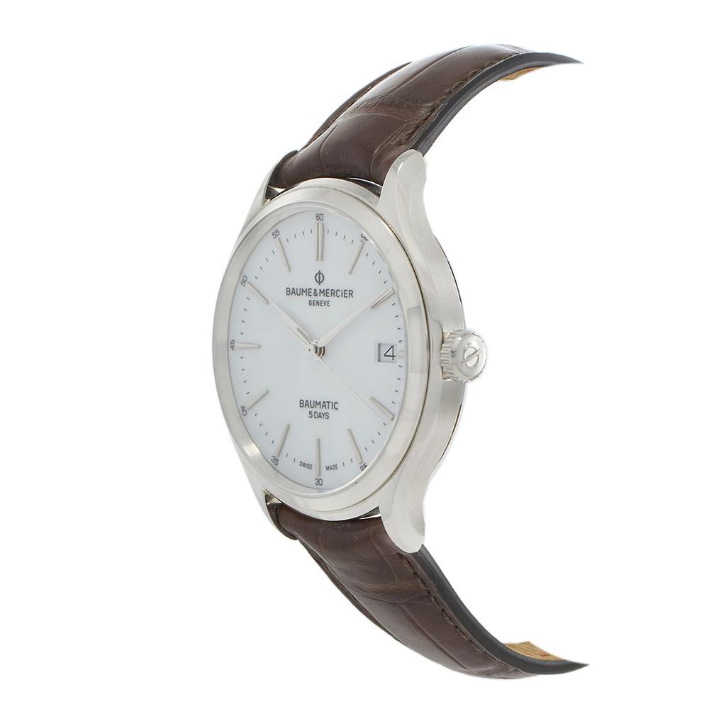 Baume & Mercier Clifton Automatic White Dial Steel Men's Watch