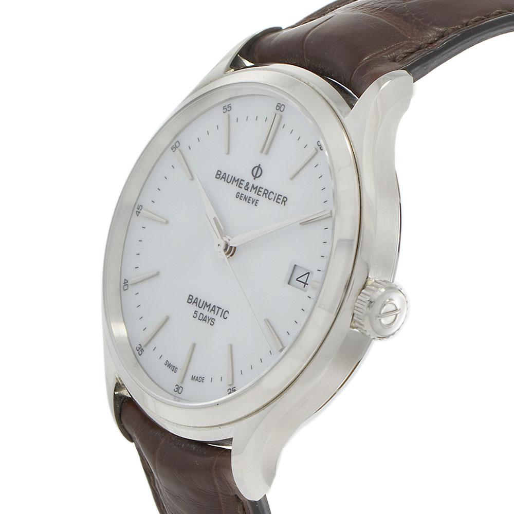 Baume & Mercier Clifton Automatic White Dial Steel Men's Watch
