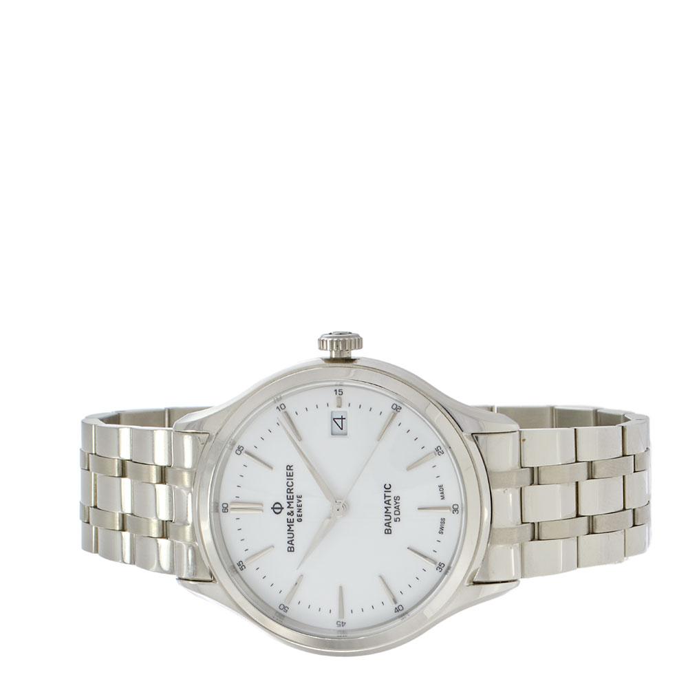 Baume & Mercier Clifton Automatic White Dial Steel Men's Watch