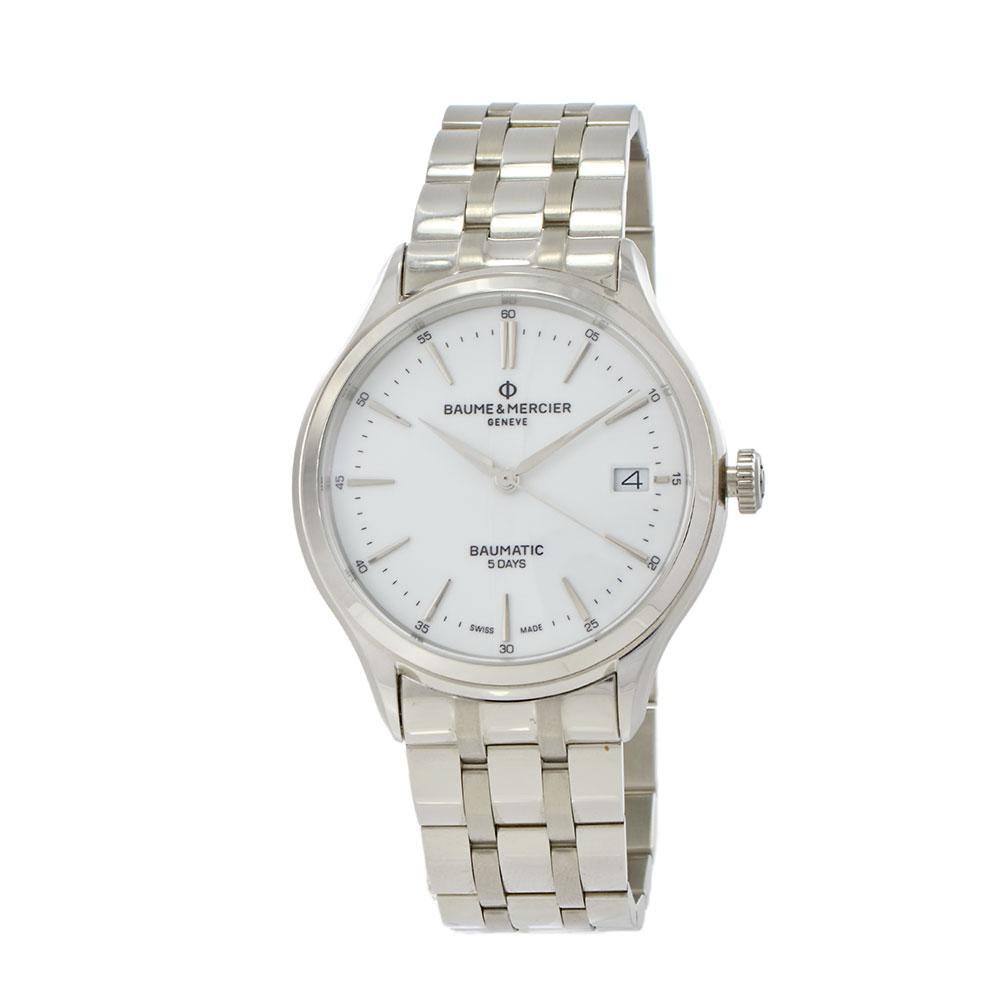 Baume & Mercier Clifton Automatic White Dial Steel Men's Watch