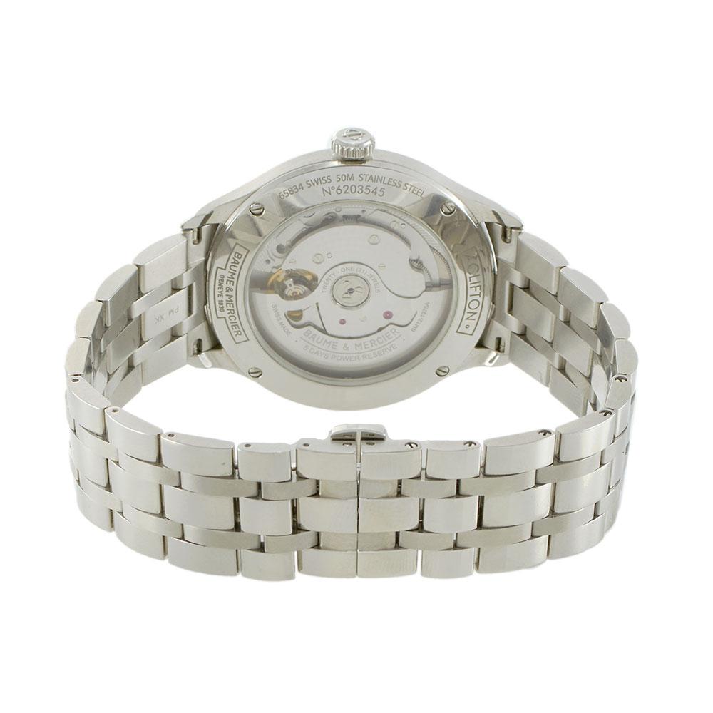 Baume & Mercier Clifton Automatic White Dial Steel Men's Watch