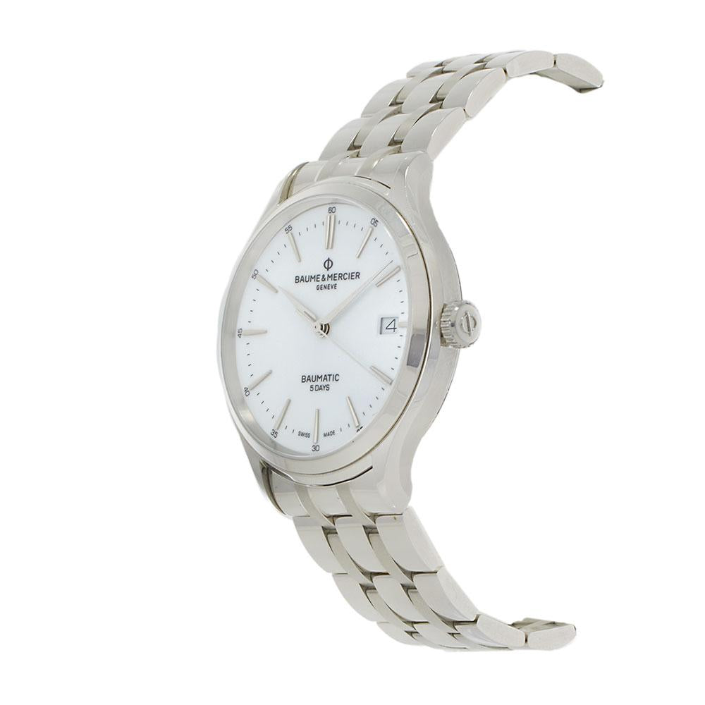 Baume & Mercier Clifton Automatic White Dial Steel Men's Watch