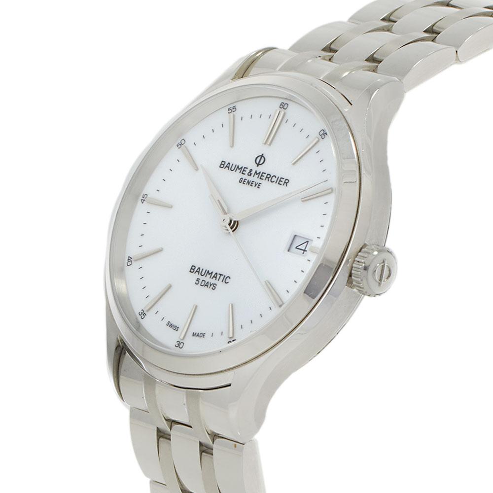 Baume & Mercier Clifton Automatic White Dial Steel Men's Watch