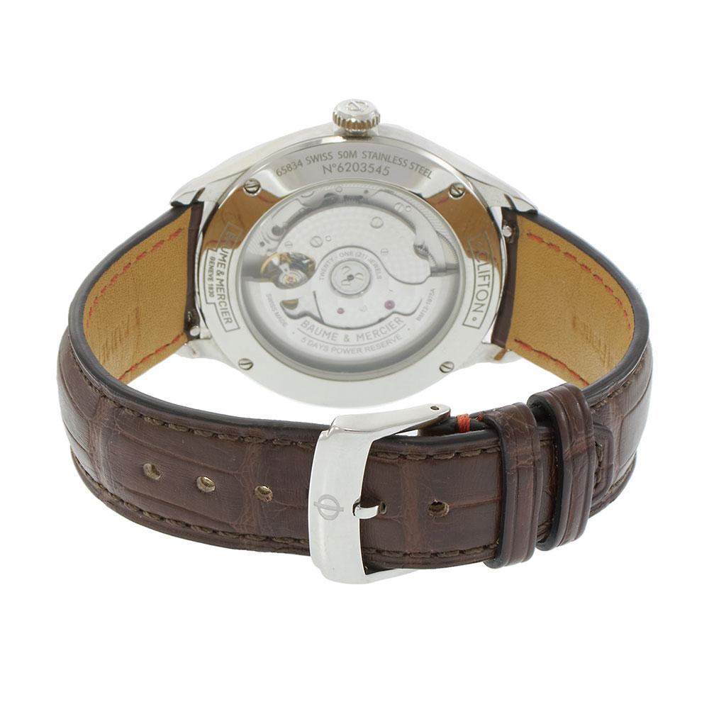 Baume & Mercier Clifton Automatic White Dial Steel Men's Watch