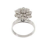 Vintage Platinum Diamond Cluster Ring