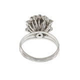 Vintage Platinum Diamond Cluster Ring