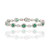 18kt White Gold Emerald Bracelet