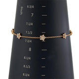 18KT Rose Gold Adjustable Diamond Star Bracelet
