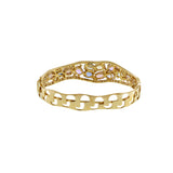 18KT Yellow Gold Multi Colored Sapphire And Diamond Bangle