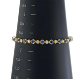14KT Yellow Gold Vintage Sapphire and Diamond Tennis Bracelet
