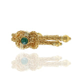 Vintage 1960s 18KT Yellow Gold Mesh Tassel Bracelet