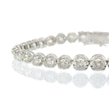 14KT White Gold 7.00ct-tw Graduated Diamond Tennis Bracelet