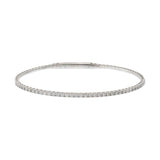 14KT White Gold 1.00ct Diamond Flex Bangle