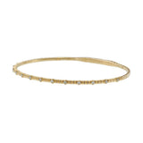 14KT Yellow Gold Alternating Diamond Flex Bangle