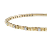 14KT Yellow Gold Diamond Flex Bangle