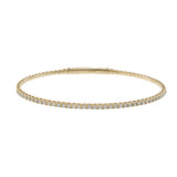 14KT Yellow Gold 1.00ct Diamond Flex Bangle