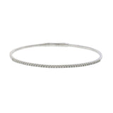14KT White Gold .50ct Diamond Flex Bangle