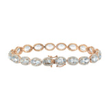 18KT Rose Gold Aquamarine and Diamond Bracelet