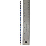 14KT Yellow Gold Blue Sapphire & Diamond Tennis Bracelet