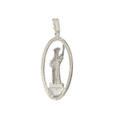 Sterling Silver Oval Statue of Liberty Charm