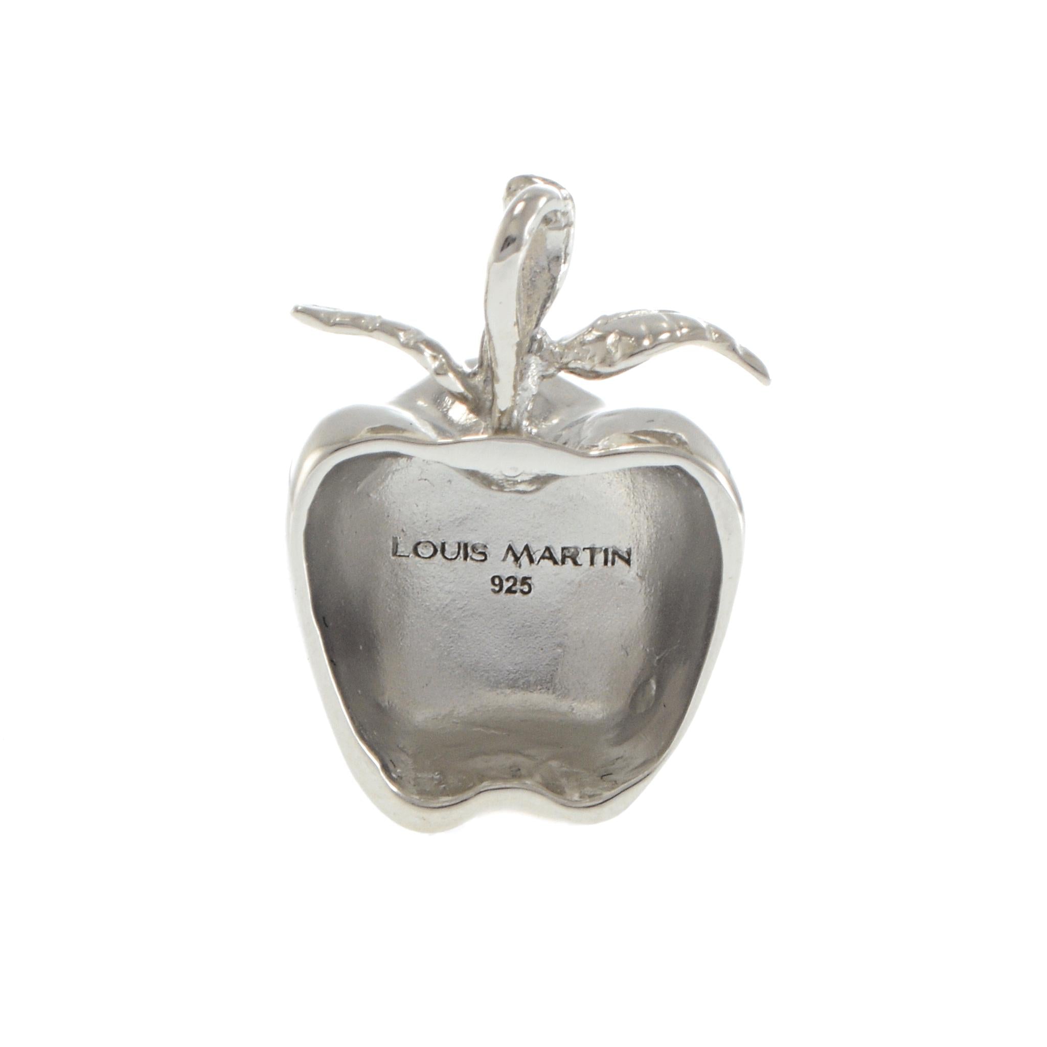 Sterling Silver Large NYC Apple Charm
