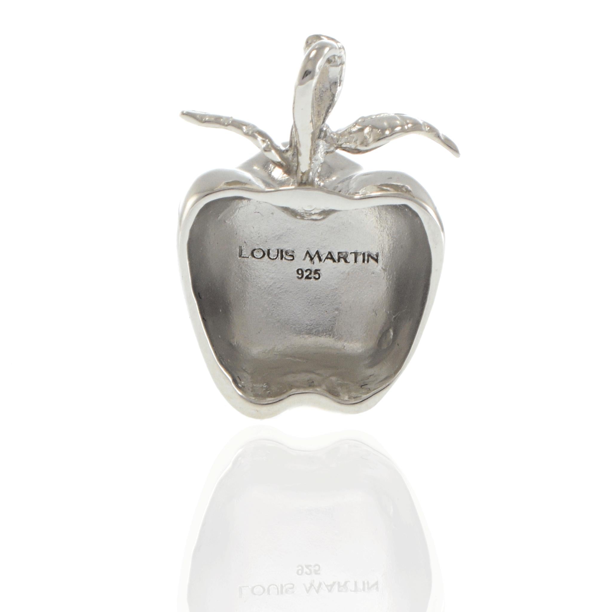 Sterling Silver Large NYC Apple Charm