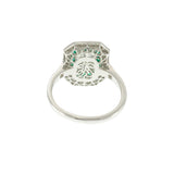 Platinum Emerald & Diamond Ring