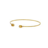 18KT Yellow Gold Yellow Sapphire And Diamond Bangle Bracelet