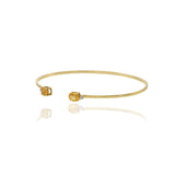 18KT Yellow Gold Yellow Sapphire And Diamond Bangle Bracelet