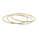 18KT Tri-Color Gold Diamond Bangle Set
