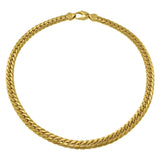 Vintage 1970's 18KT Yellow Gold Flat Curved Cuban Link 20" Chain