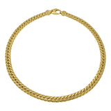 Vintage 1970's 18KT Yellow Gold Flat Curved Cuban Link 20" Chain