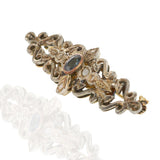 Antique 18KT Yellow Gold and Silver Victorian Sapphire and Diamond Brooch
