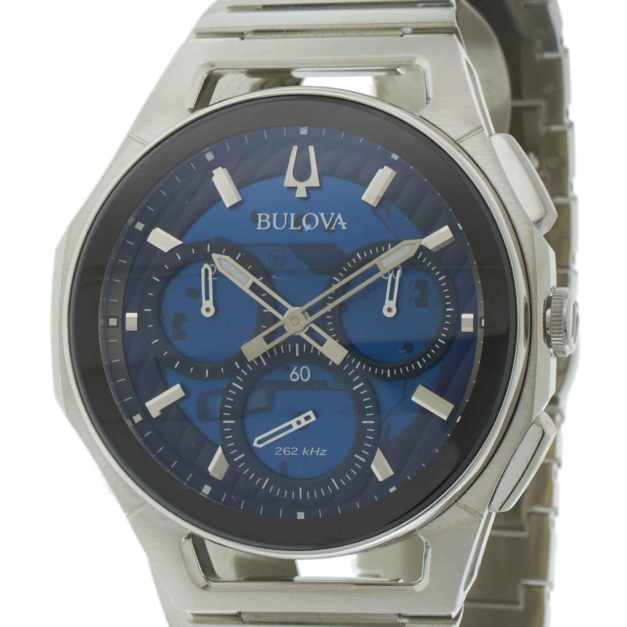 Bulova Curve Series 44MM Stainless Steel Chronograph – Ref. 96A205