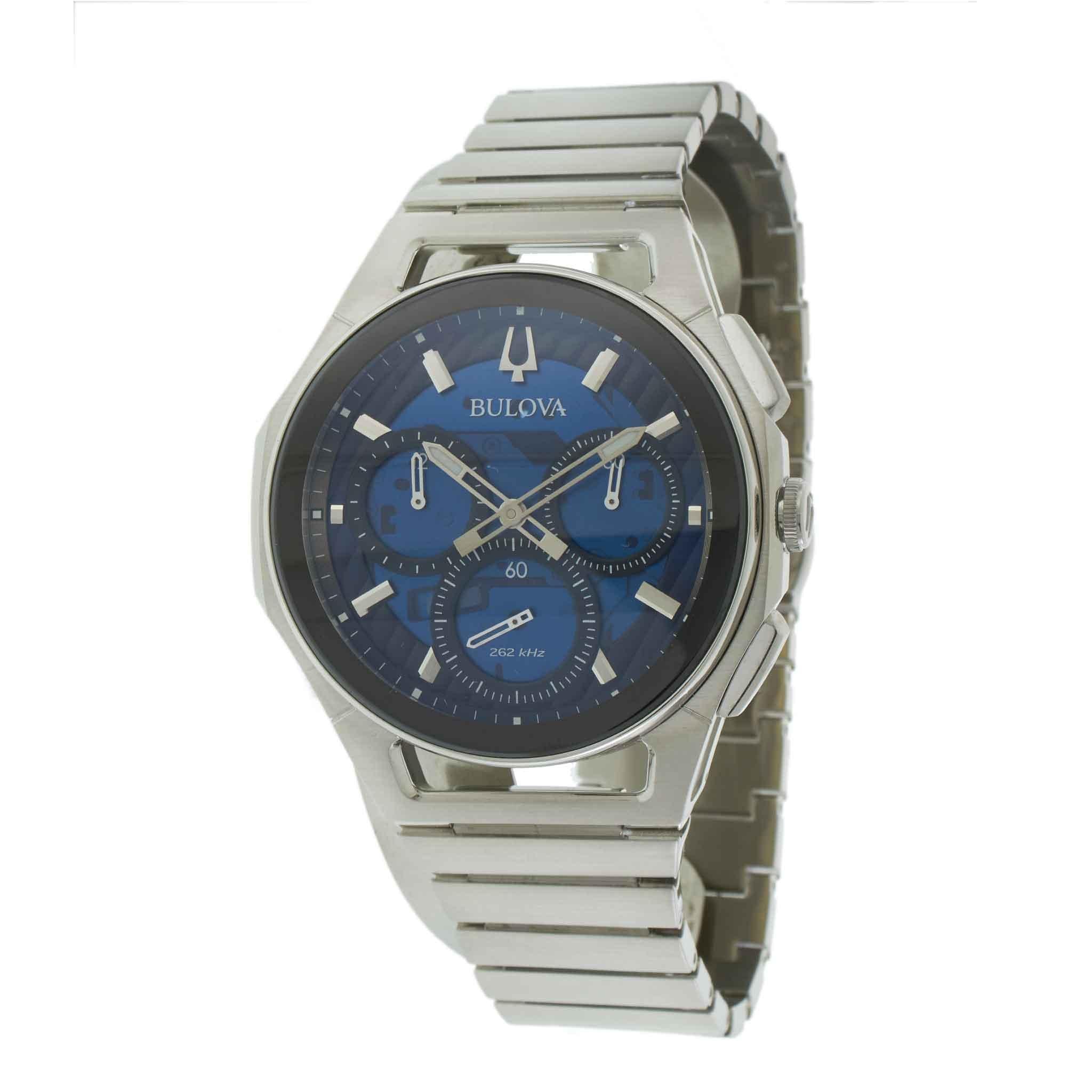 Bulova Curve Series 44MM Stainless Steel Chronograph – Ref. 96A205