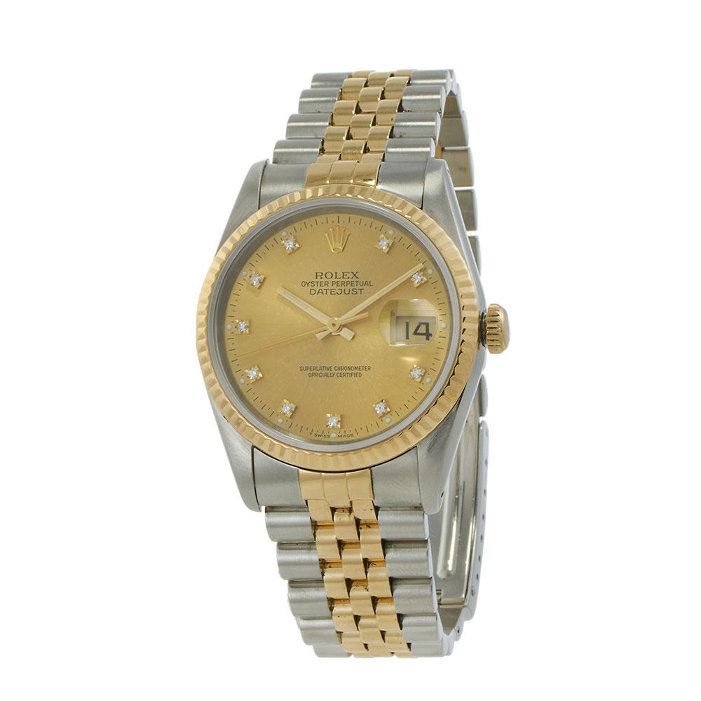 Rolex Datejust 36MM Factory Diamond Dial Ref. 16233