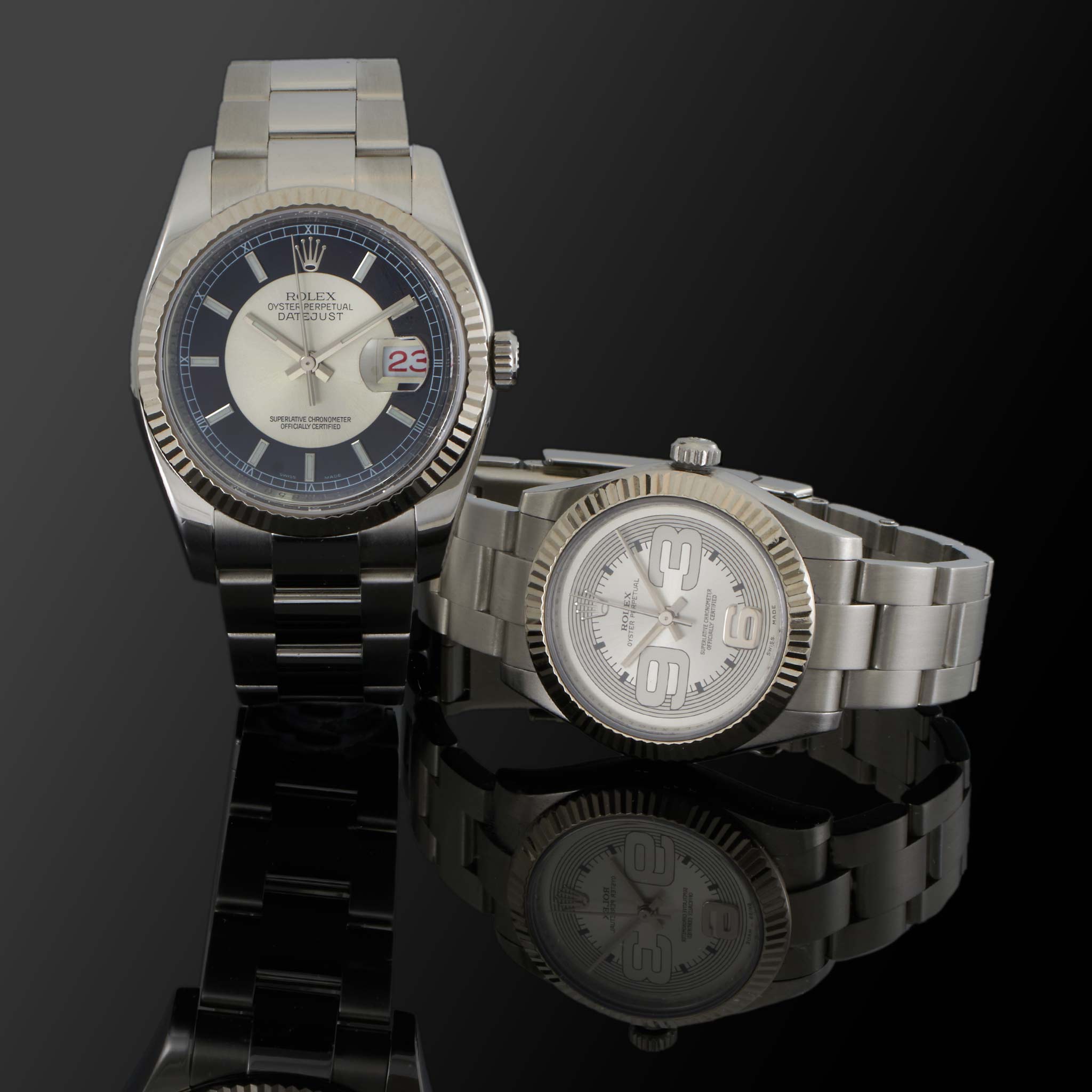 Rolex Datejust 36mm 116234 Tuxedo Index Dial Watch, Papers