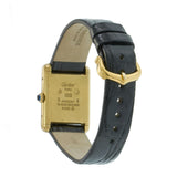 Vintage 1980's Must De Cartier Black Dial Watch