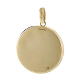 18KT Yellow Gold Sun, Moon and Stars Lapis and Diamond Pendant Necklace