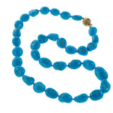 Genuine Natural Sleeping Beauty Turquoise Nugget Bead Necklace