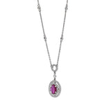 18KT White Gold Ruby And Diamond Necklace