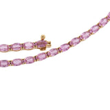 18KT Rose Gold Pink Sapphire 29-Inch Tennis Necklace
