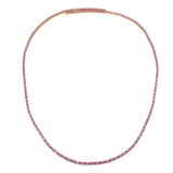 18KT Rose Gold Pink Sapphire 29-Inch Tennis Necklace