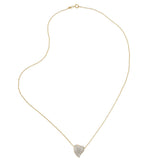 Vintage 14KT Yellow Gold Diamond Heart Necklace