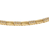 14KT Yellow Gold Alternating Diamond Link Necklace